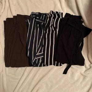FOUR pairs H&M paperbag waist pants!